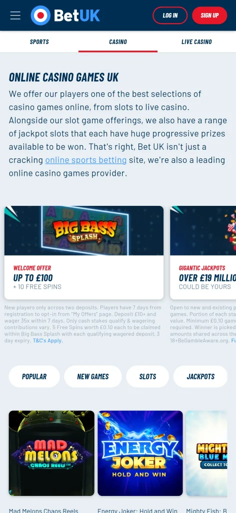 Bet UK Casino