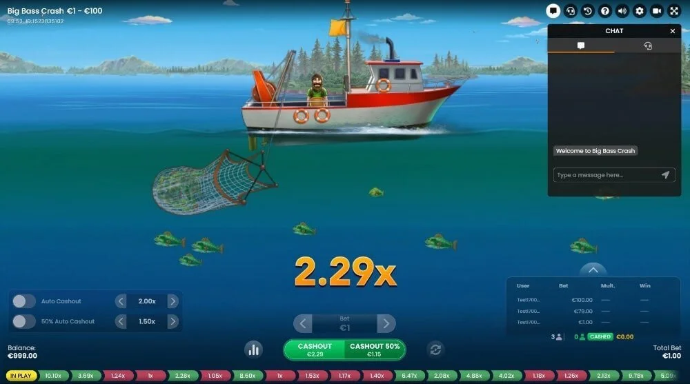 Big Bass Crash Game Screenshot