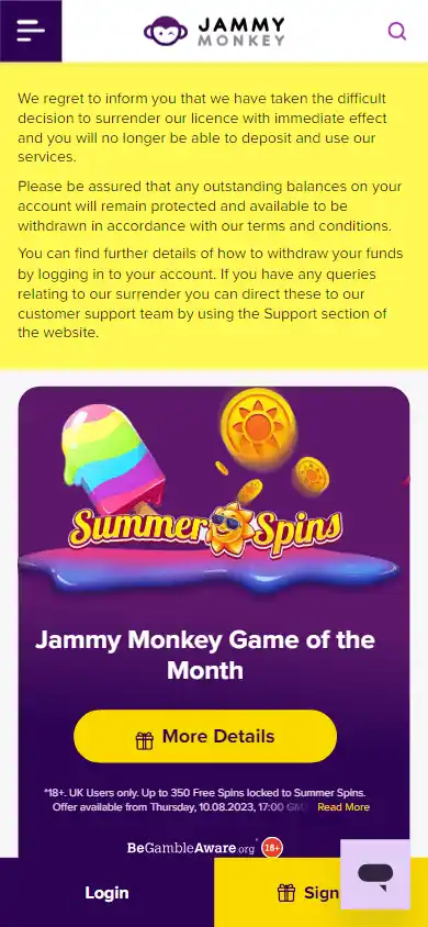 Jammy Monkey Casino