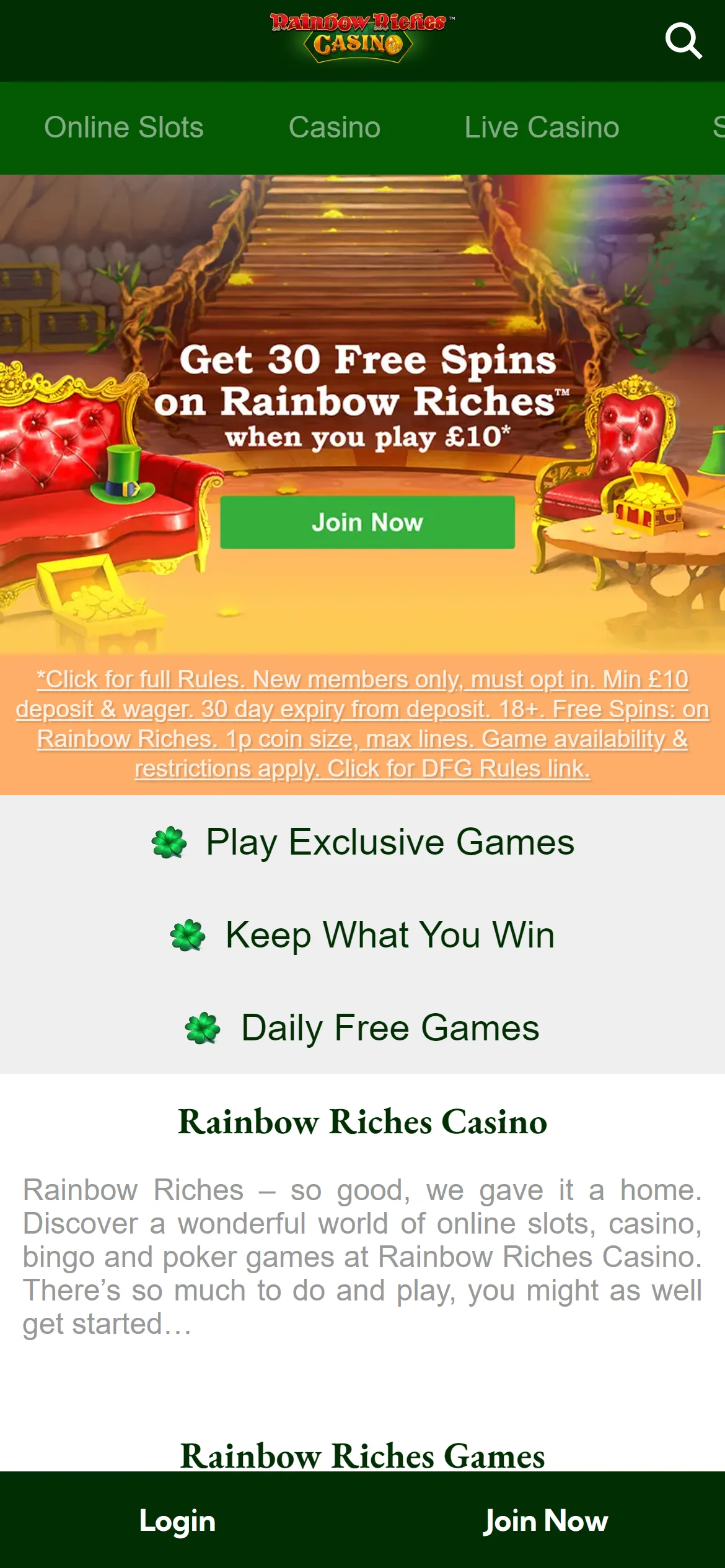 Rainbow Riches Casino